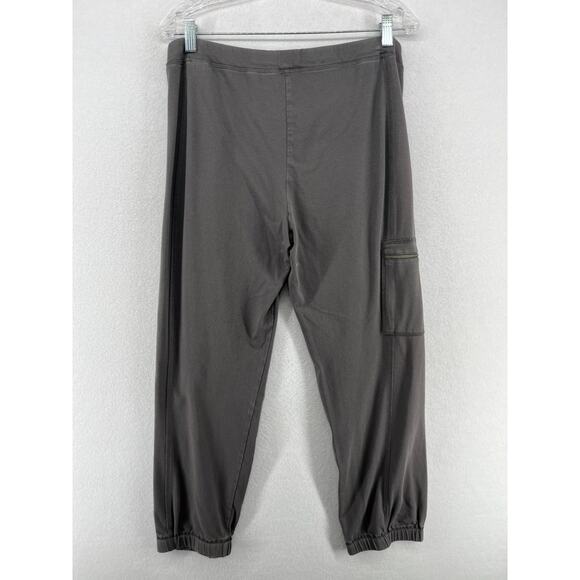 EILEEN FISHER Pants M Stretch Organic Cotton Jersey Jogger Pull On Gray USA - Picture 2 of 16